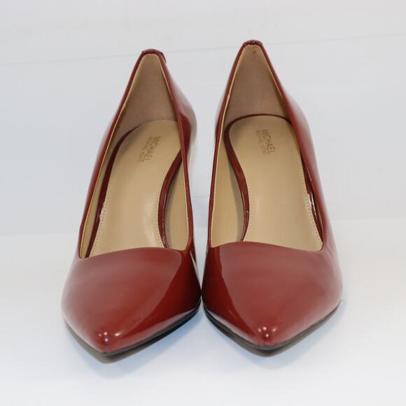 Michael Kors Red Patent Leather Pumps Pointed Toe Heels Size 9M NWOT - Picture 3 of 6